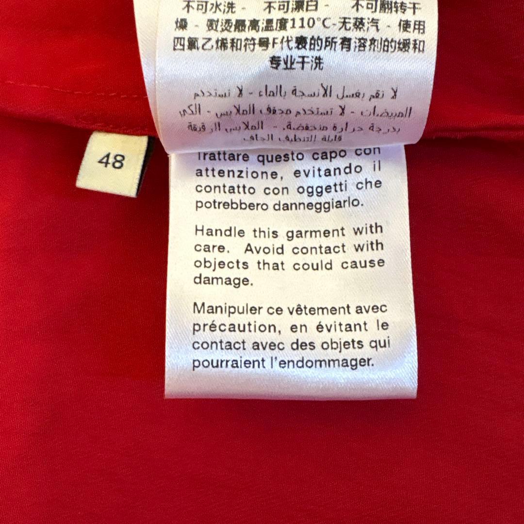 GUCCI マルチカラー　シルク半袖シャツ