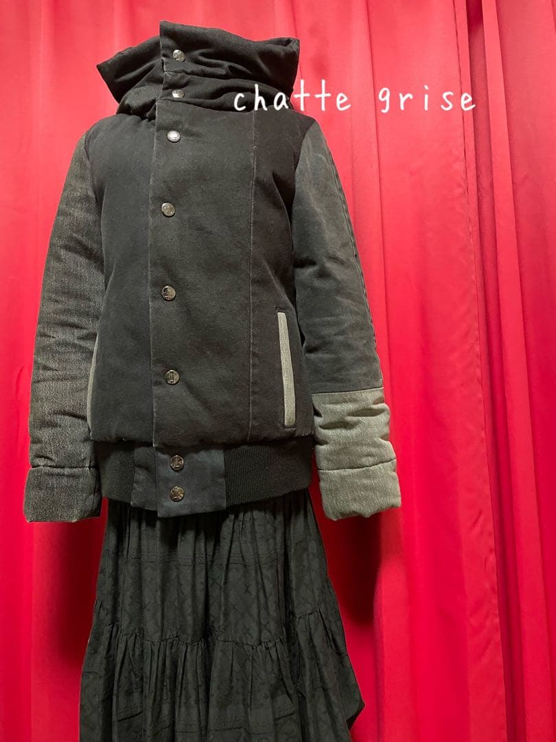 LIMIfeuリミフゥフードデニム切替ダウンジャケットワンサイズ黒ヨウジワイズ