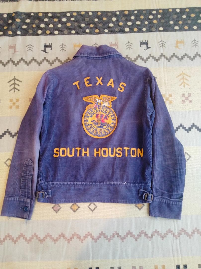 ビンテージ60年代FFA両面刺繍ワッペンコーデュロイJKTジッパーTALON36