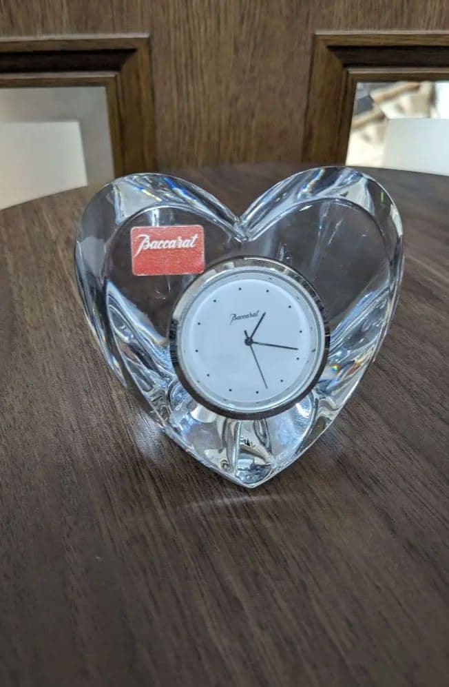 バカラ　Baccarat　ハート　置時計　現物のみ 刻印あり