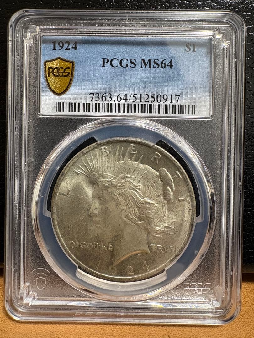 アメリカ ピースダラー銀貨 1924年 PCGS MS64