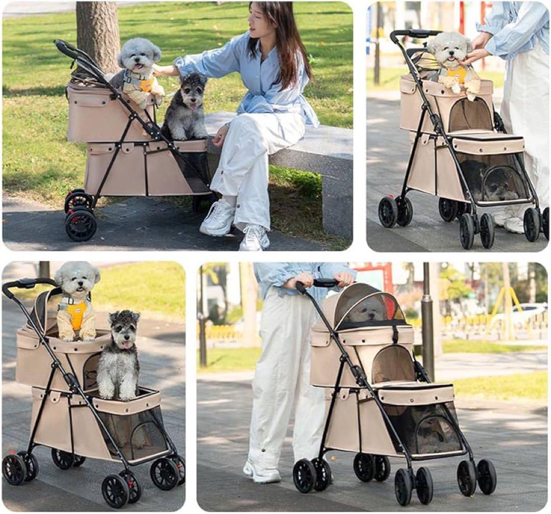 MODONG ペットカート 上下2段式 多頭用 犬 カート　猫