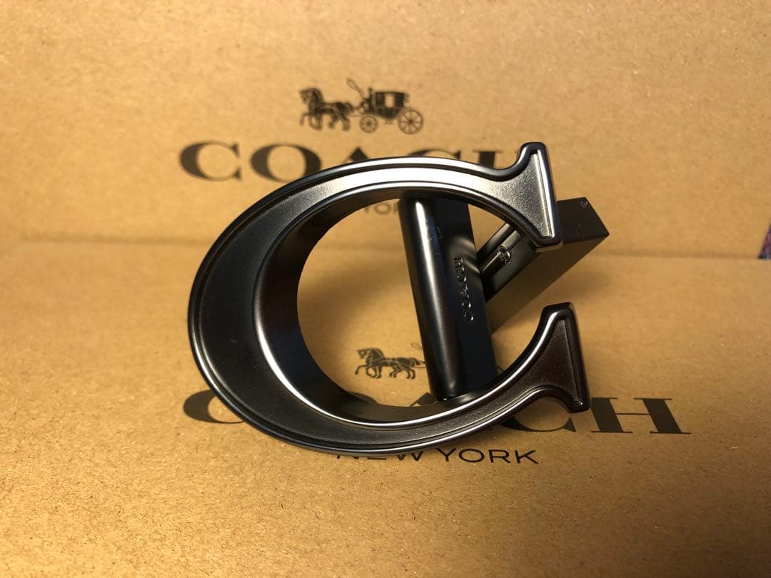 COACHコーチ新品正規品リバーシブルレザーベルト回転バックル
