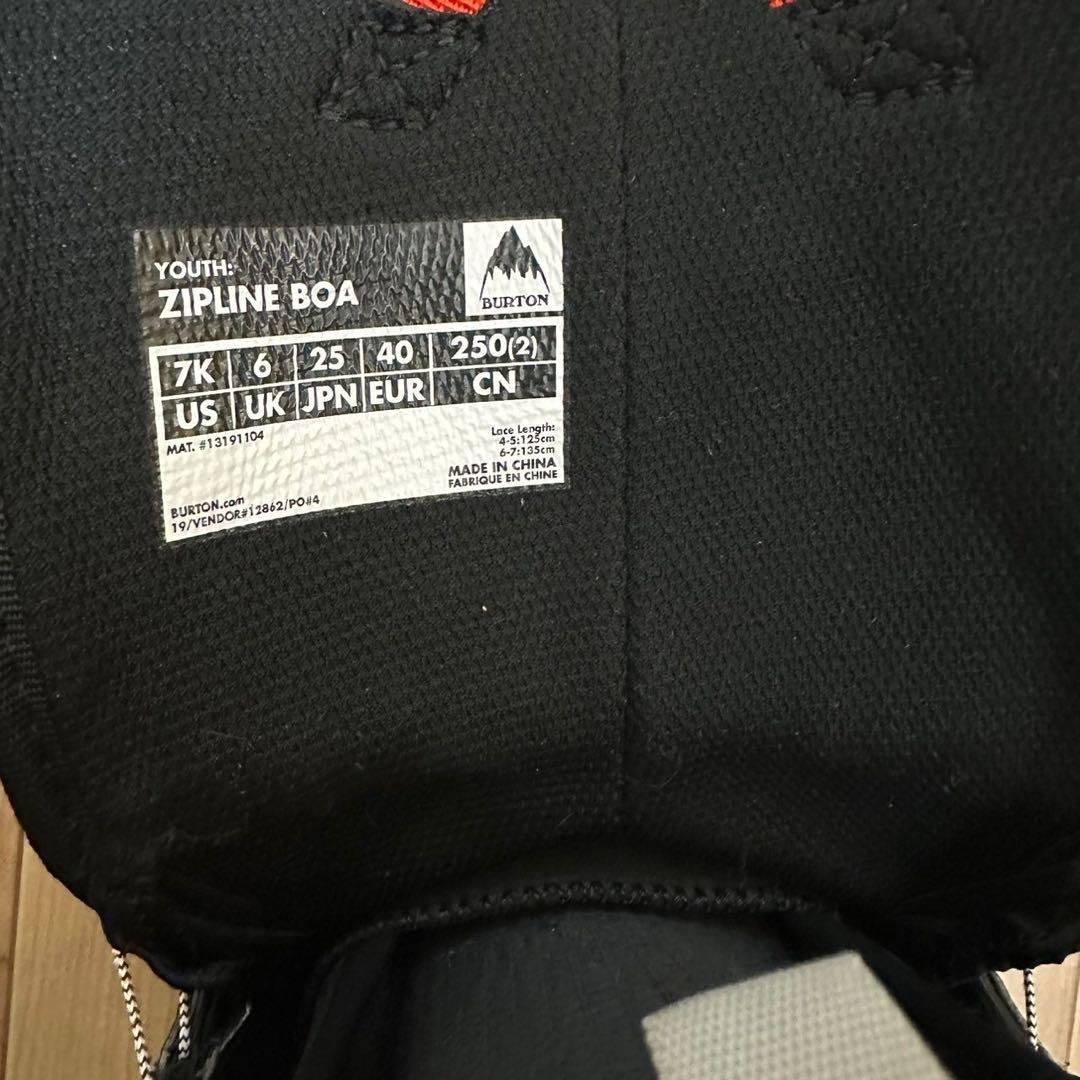 【極美品】BURTON Zipline BOA キッズ バートンブーツ 25cm