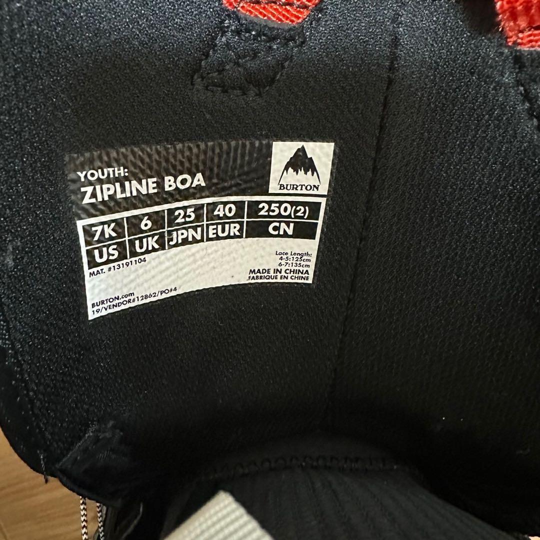 【極美品】BURTON Zipline BOA キッズ バートンブーツ 25cm