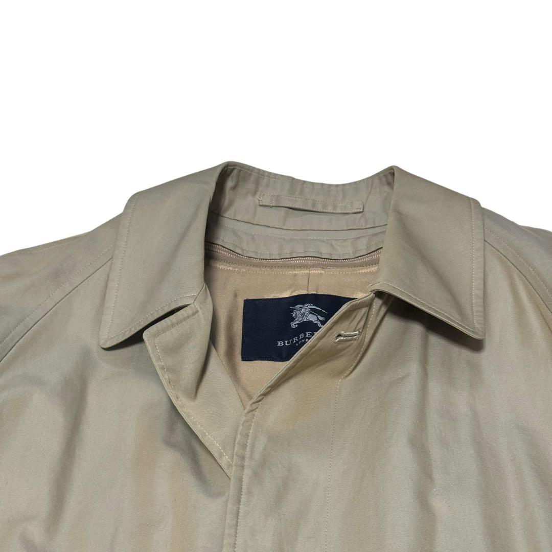 バーバリーロンドン　ステンカラーコート　カシミヤ　メガチェック　ライナー　玉蟲L