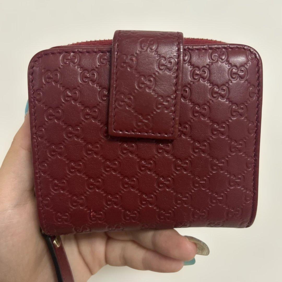 GUCCI 二つ折り財布 レッド