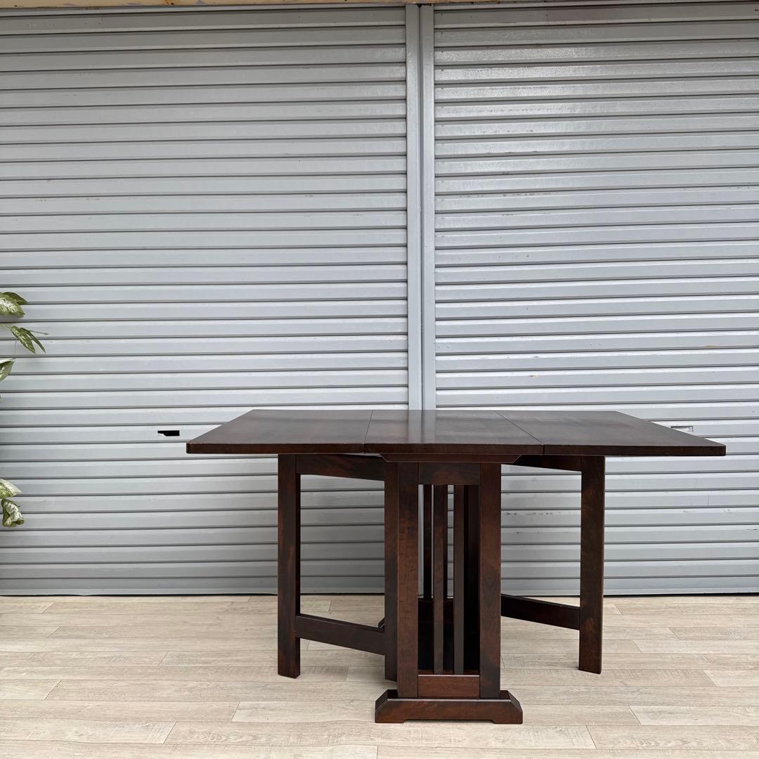 北海道民芸家具 ダイニングテーブル　バタフライ　折りたたみテーブル　北民