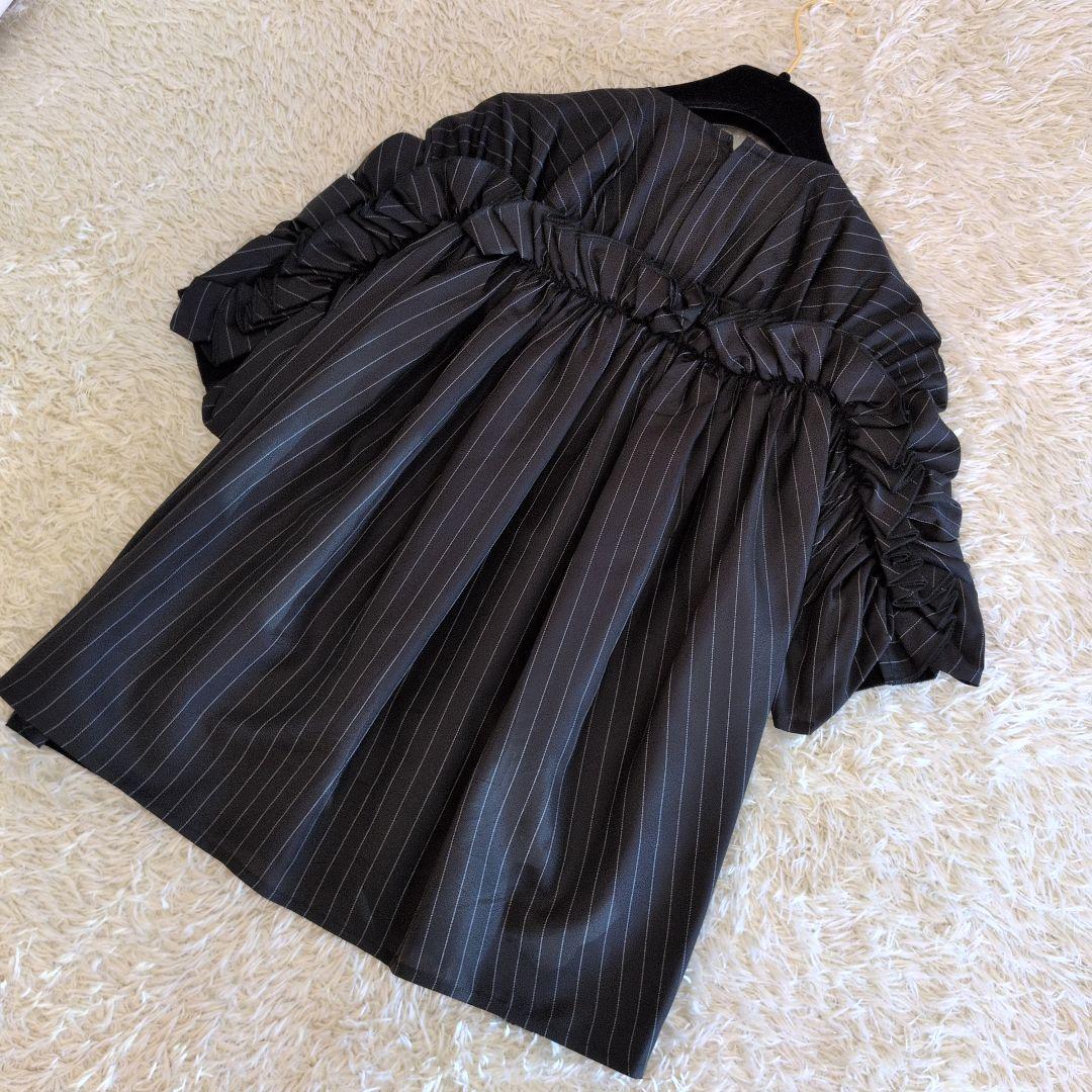 日本製★noir kei ninomiya　ブラウス　フリル　異素材ミックス