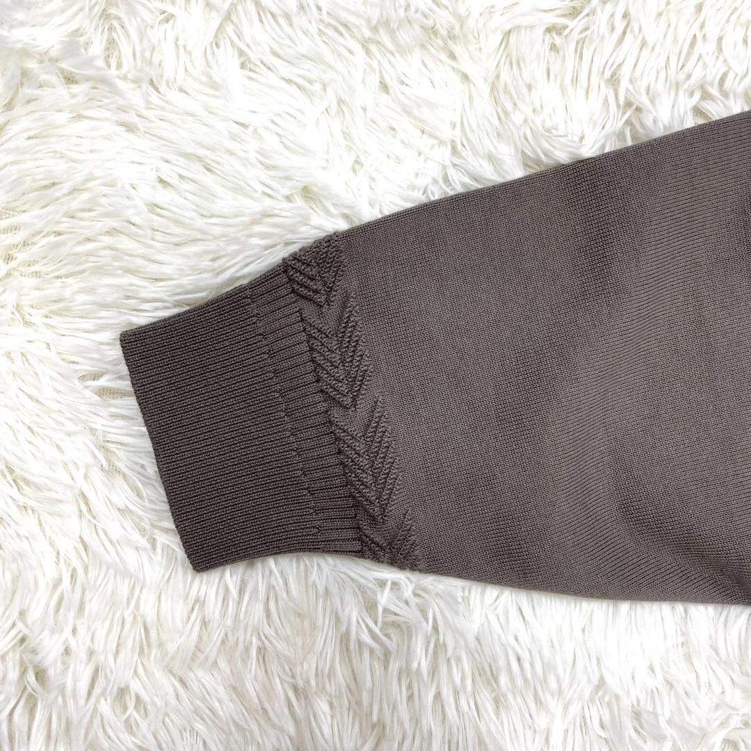 新品★ヤシキ／YASHIKI 襟付 カーディガン グレージュ サイズ3