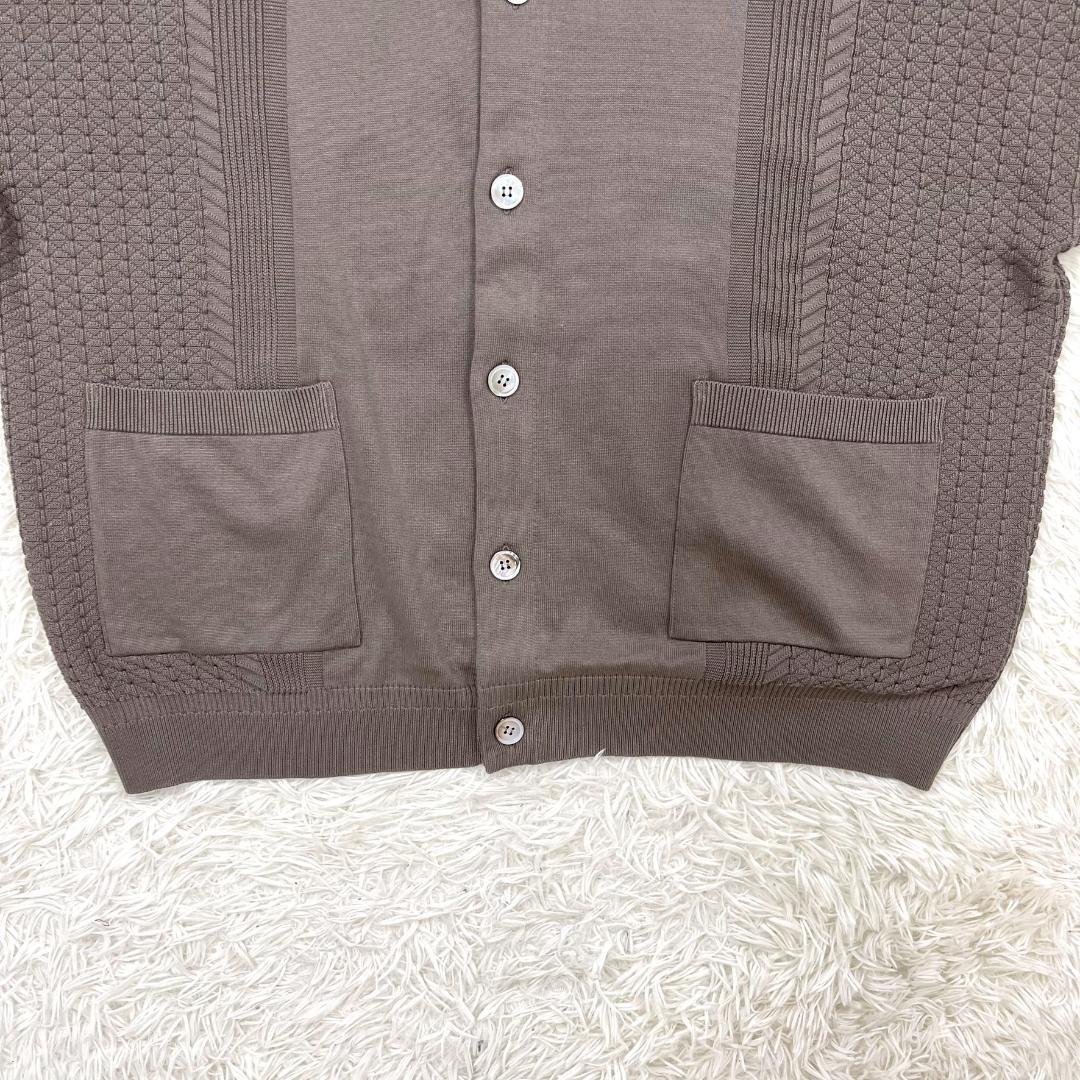 新品★ヤシキ／YASHIKI 襟付 カーディガン グレージュ サイズ3