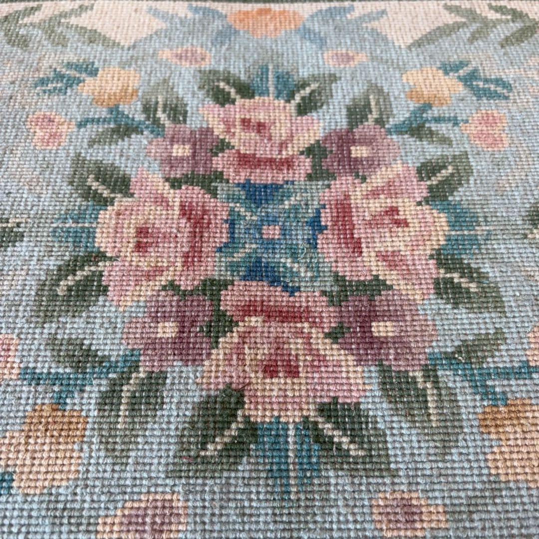 中国段通　120段　シルク　絨毯　ラグ　高級玄関マット　手織り　段通　玄関マット