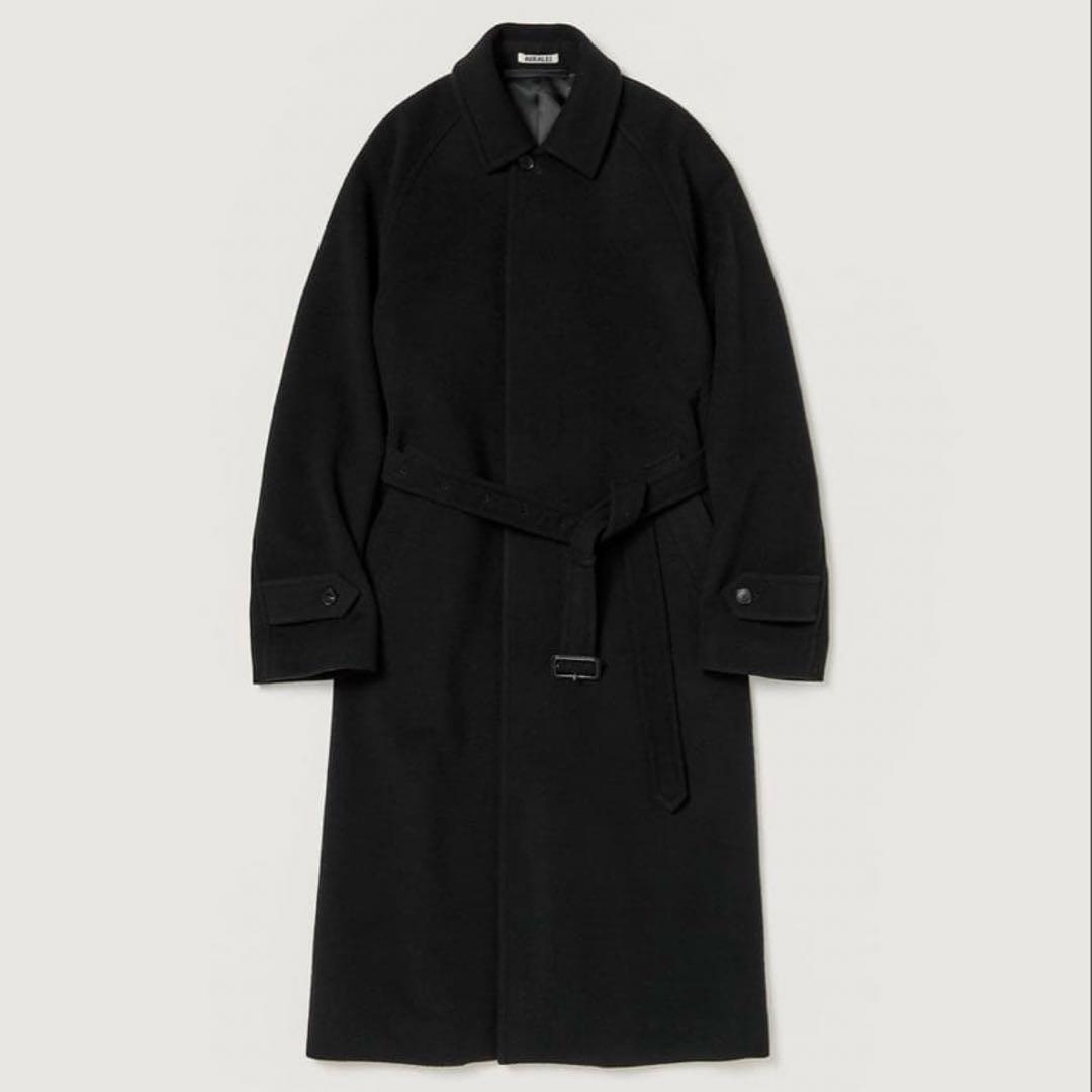 オーラリー　WOOL MOSSER SOUTIEN COLLAR COAT