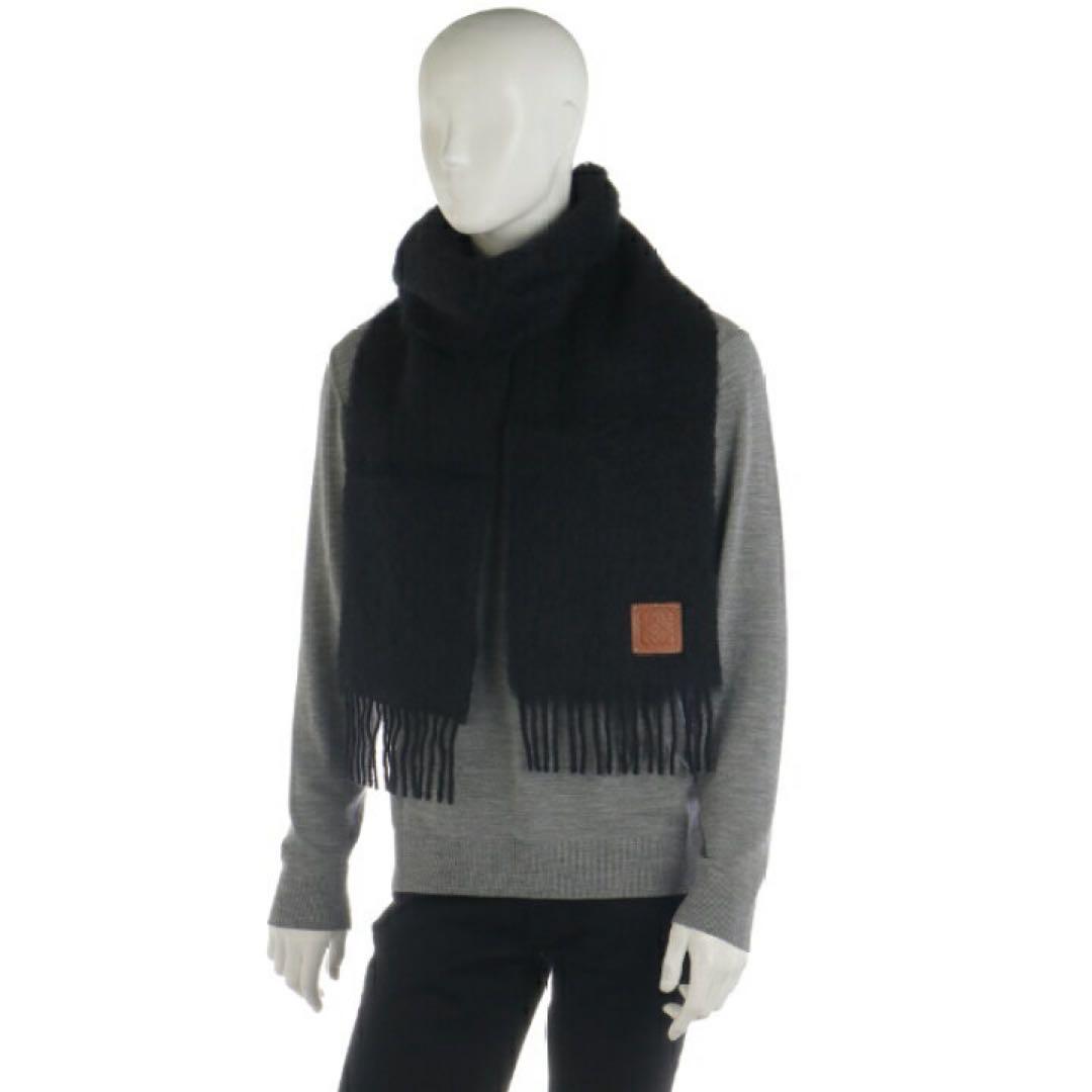 美品 LOEWE モヘヤウールマフラー アナグラムパッチ　ニット バッグ コート