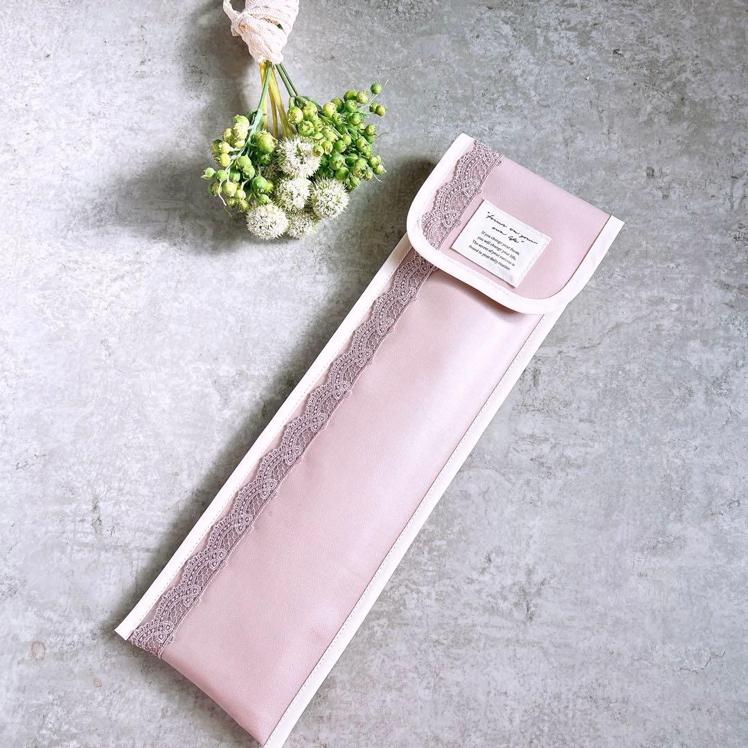 縦レース付きラミネートリコーダーケース　そろばんケース