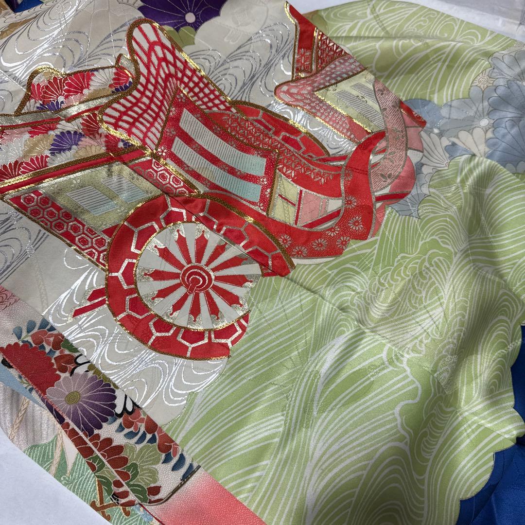 アンティーク振袖 まとめ売り 振袖 水色 花柄