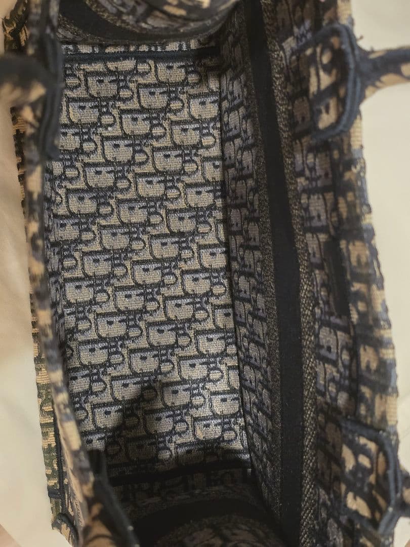 極美品　Dior ブックトート バッグ ミディアム ブルー