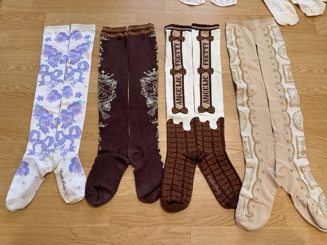 め*る様 ♡Angelic Pretty ソックスまとめ売り 黒系24足セット♡