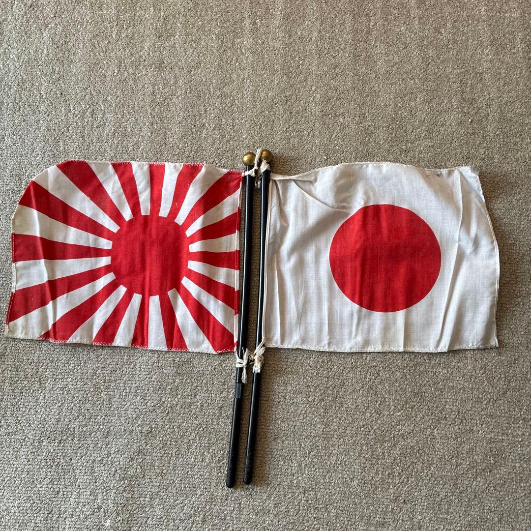 旭日旗と日本国旗セット、取り付けネジ欠品