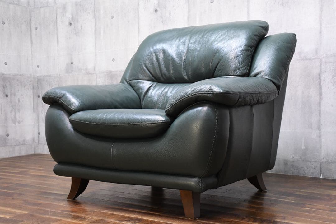 ECK99 IDC大塚家具 オースチン 1人掛けソファ レザー/総本革張り