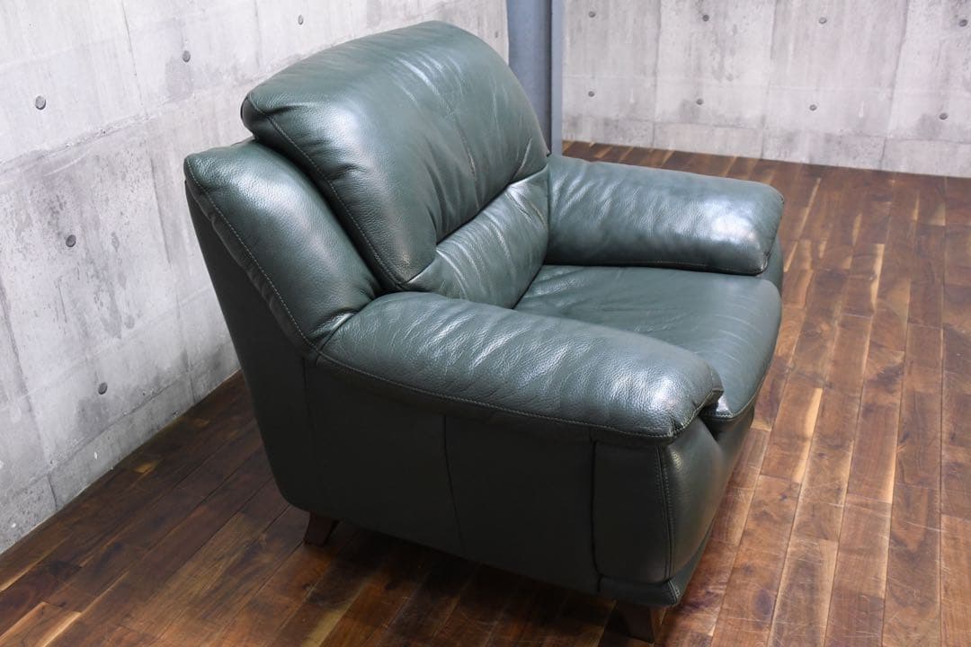 ECK99 IDC大塚家具 オースチン 1人掛けソファ レザー/総本革張り