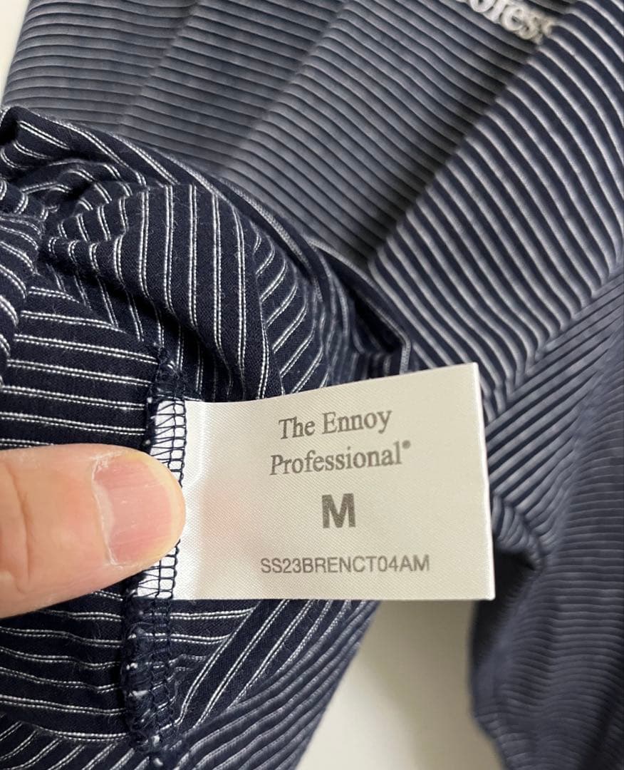 ennoy L/S Border T-Shirt NAVY×WHITE M