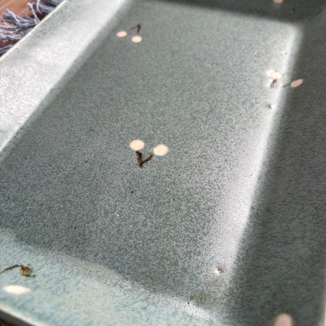 原田晴子　さくらんぼ　長皿　大プレート　2点セット　陶器　骨董　作家