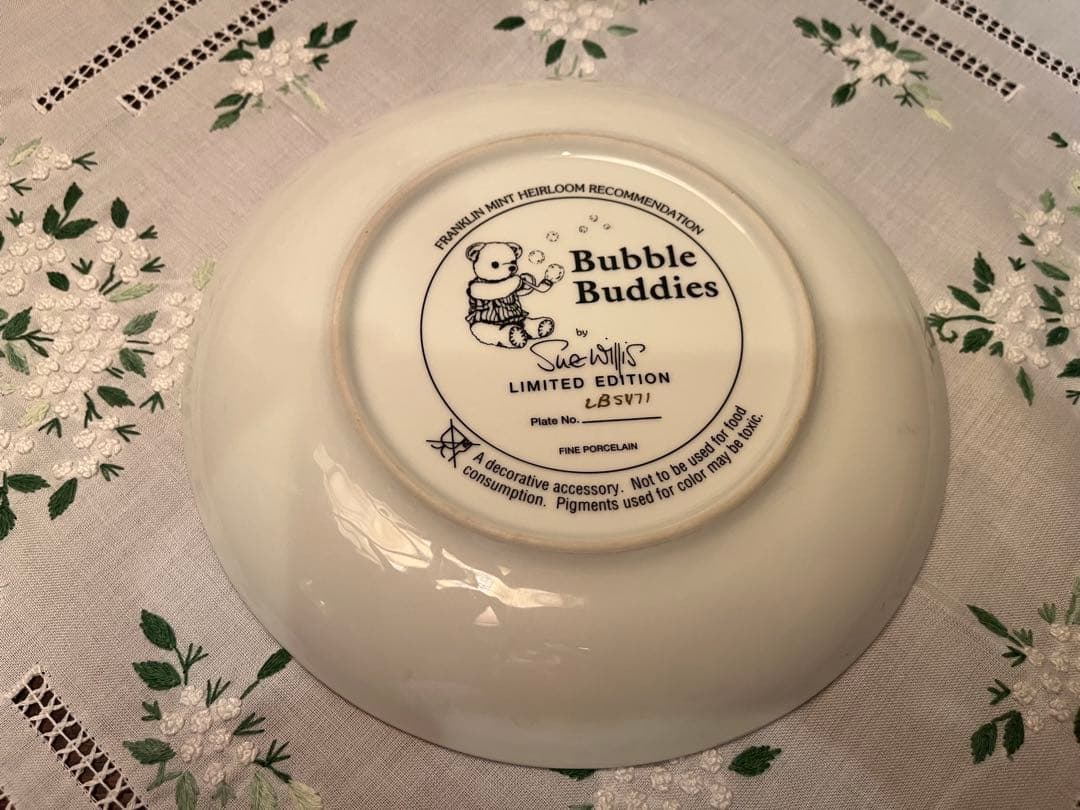 限定品フランクリンミント 飾り皿 テディーベアー と猫 6枚セット