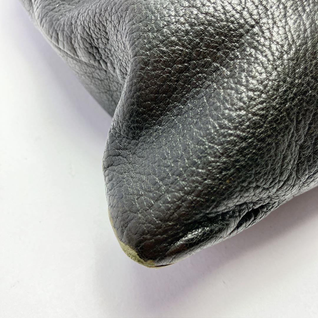 3334◯ YSL イヴ・サンローラン ブラックレザートートバッグ