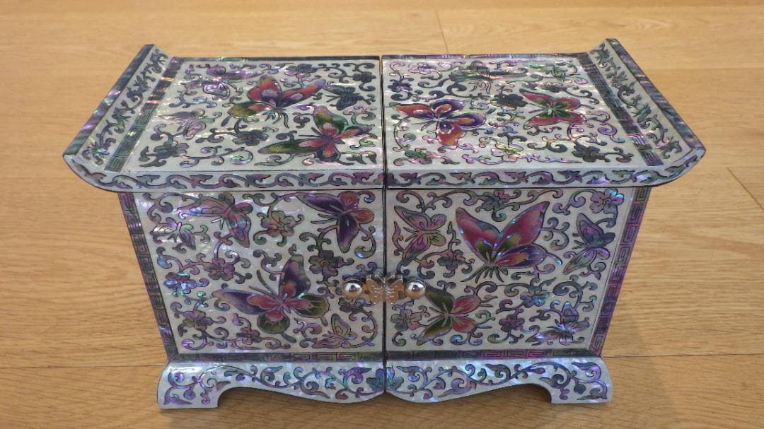 【9800円→8500円】韓国伝統工芸品 双子宝石箱 螺鈿細工ジュエリーボックス