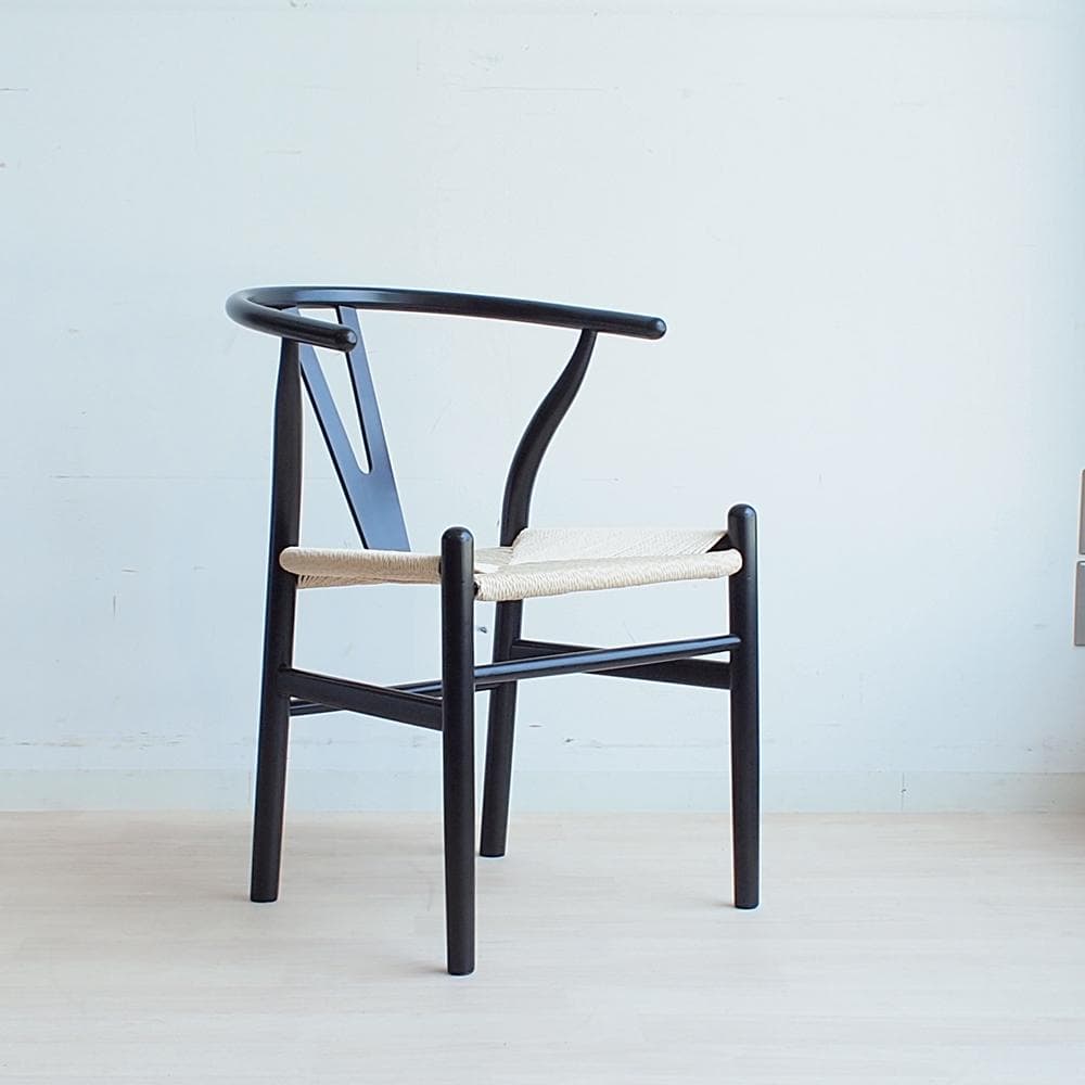 リプロダクト Yチェア ブラック/黒フレーム 椅子 デザイナーズ 北欧 名作椅子
