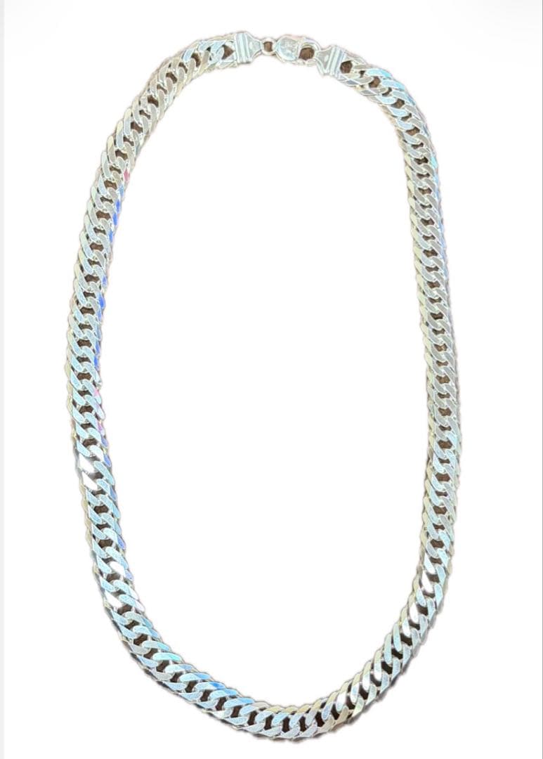 シルバー925 イタリア製ダブル喜平ネックレス 60センチ❗️