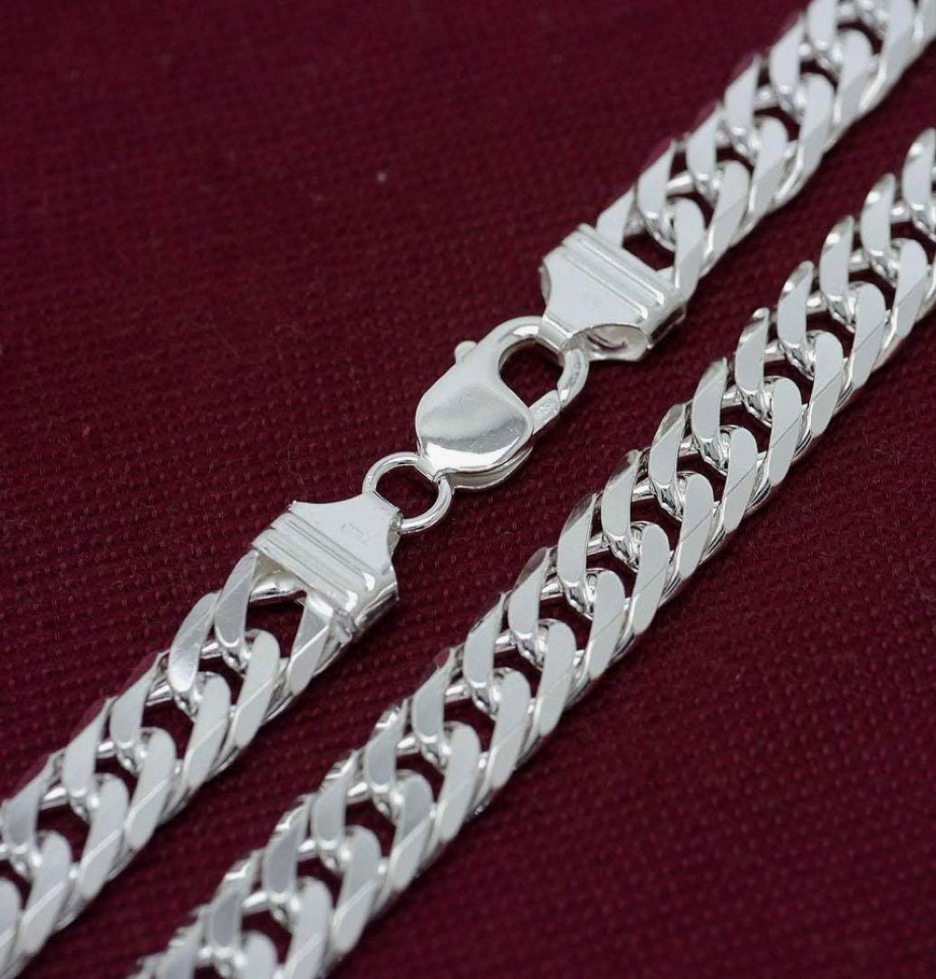 シルバー925 イタリア製ダブル喜平ネックレス 60センチ❗️