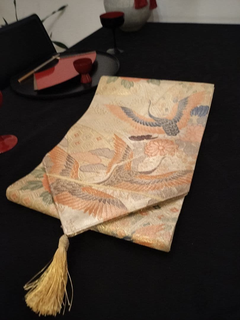 A941★高級‼️ひな祭り‼️袋帯テーブルランナー2ｍ7cm