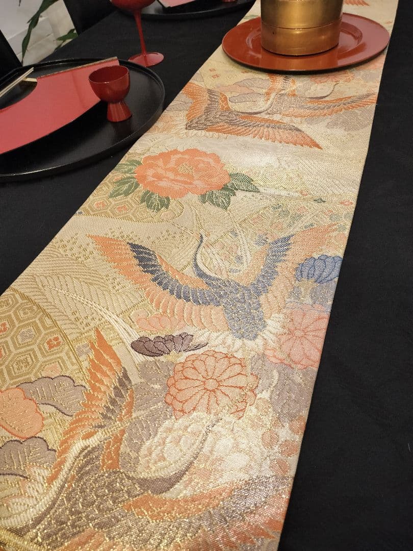 A941★高級‼️ひな祭り‼️袋帯テーブルランナー2ｍ7cm