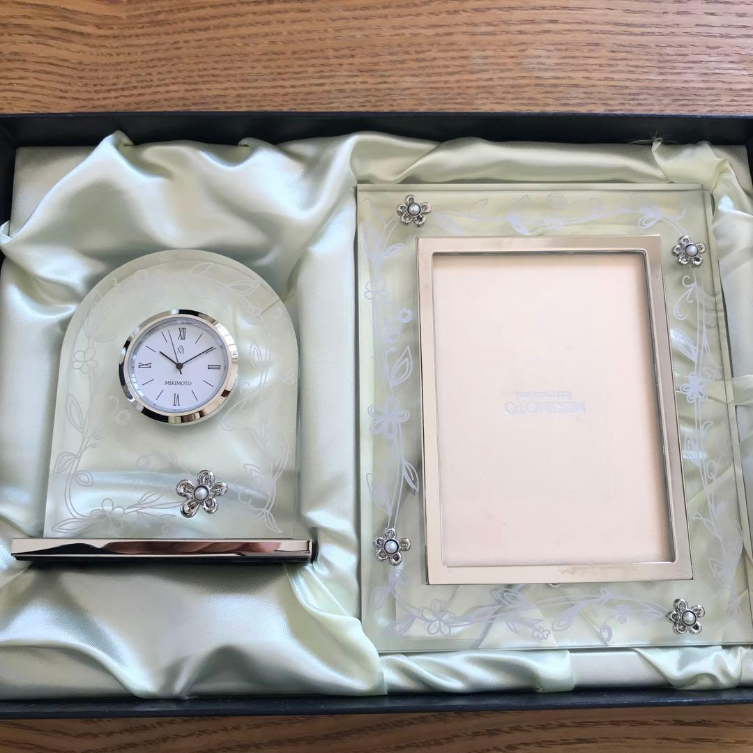 MIKIMOTO 置時計　写真立て　セット