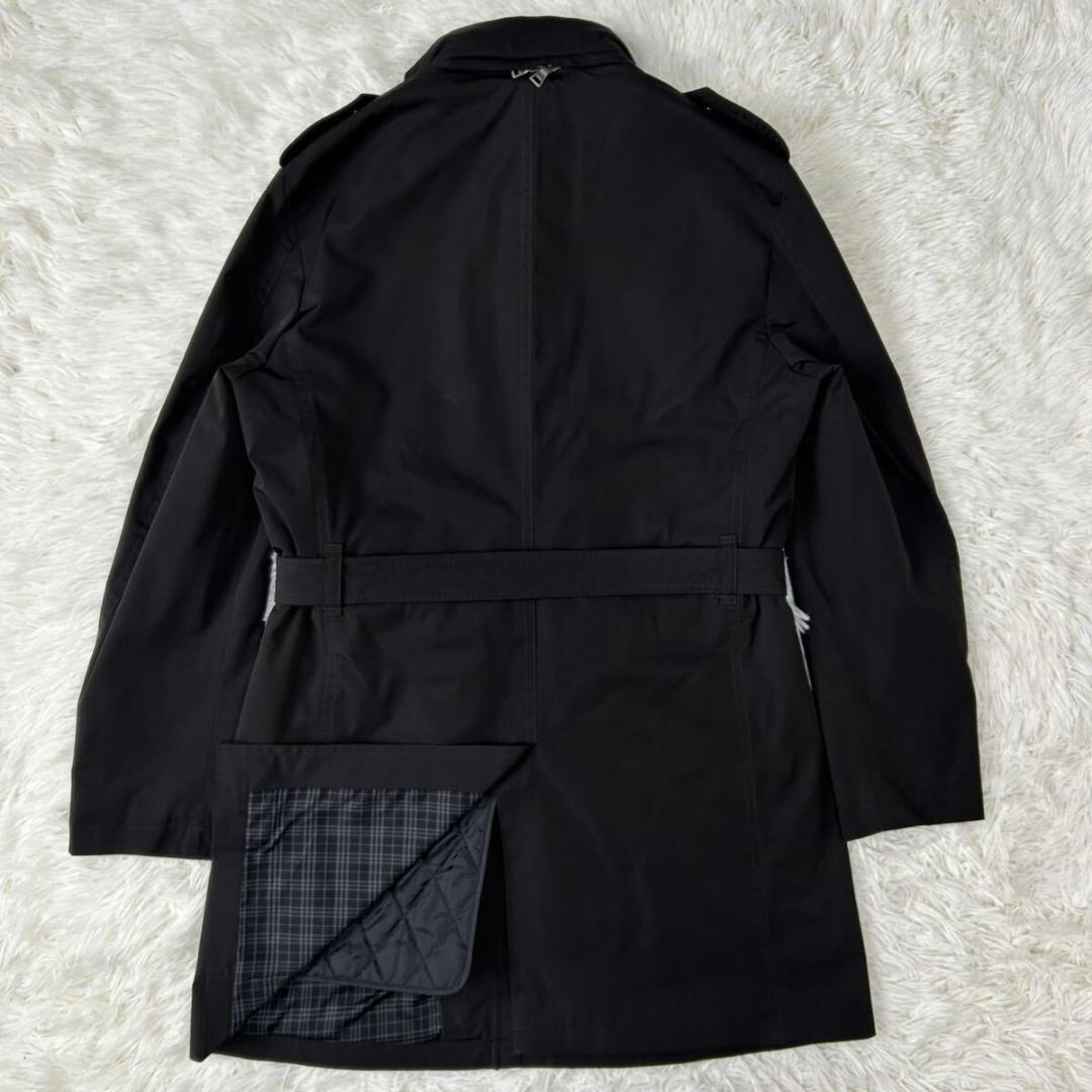 【極美品/LL】バーバリーブラックレーベル トレンチコート キルティングライナー
