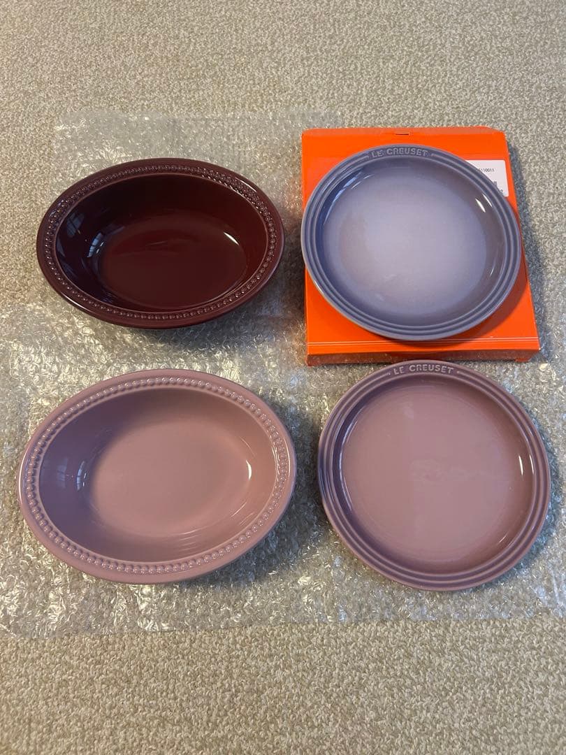ル・クルーゼ★メゾンドパリ★パイディッシュ・プレート19センチ★モーヴピンク