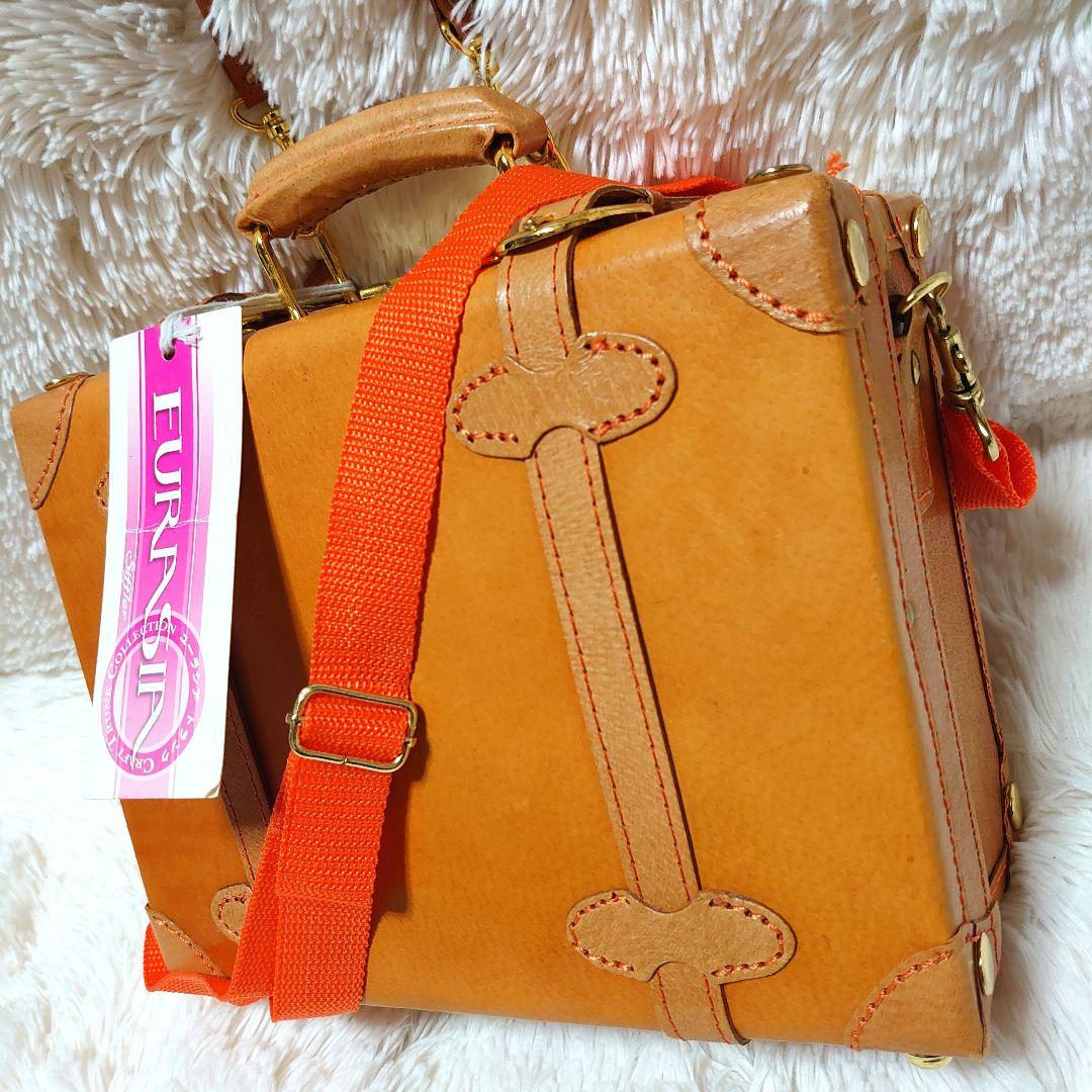 【新品】ユーラシア ピッグレザー ミニトランク ショルダーバッグ 2way