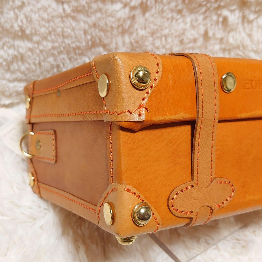 【新品】ユーラシア ピッグレザー ミニトランク ショルダーバッグ 2way