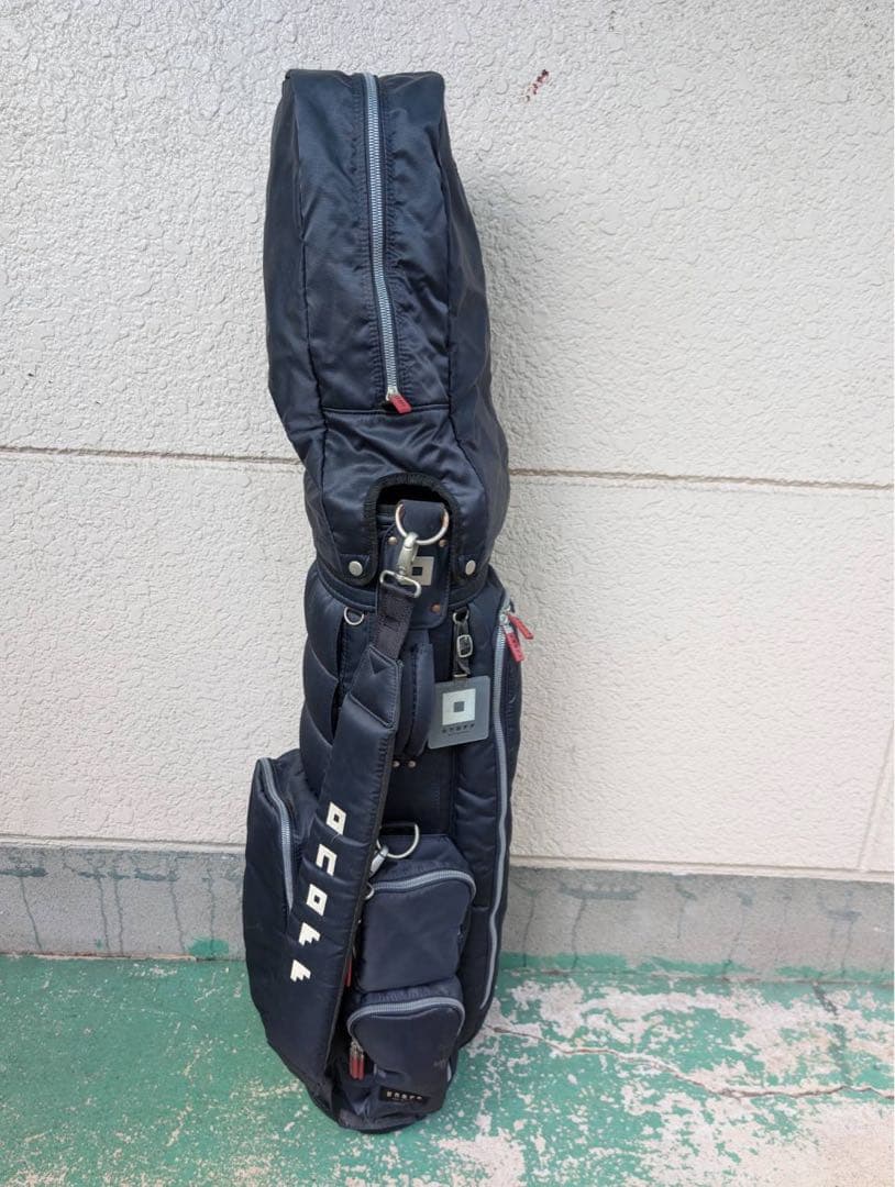 【リユース品】オノフ　キャディーバッグ　ONOFF ナイロン地　黒　5ポケット