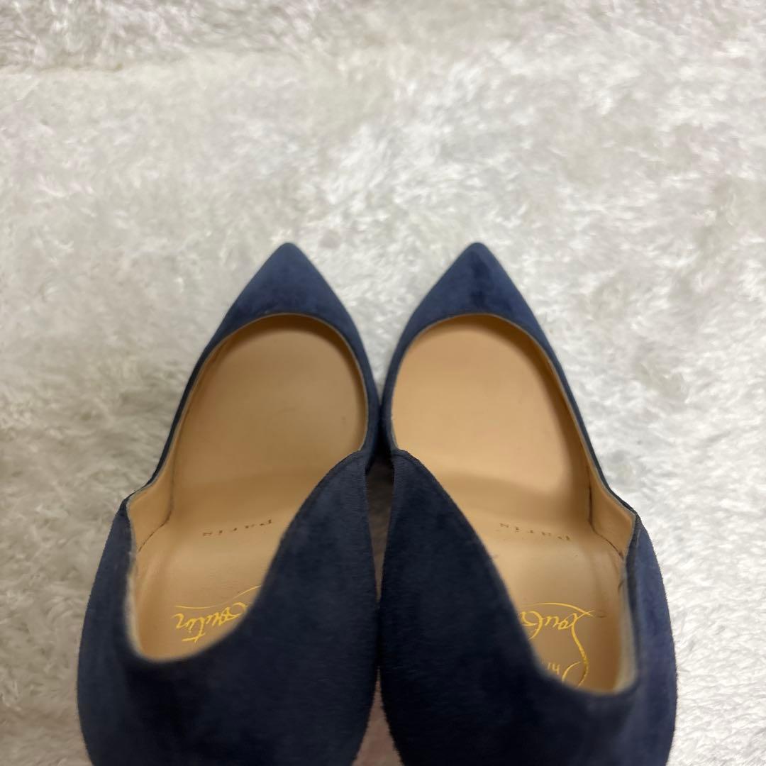 クリスチャンルブタン レッドソール ネイビー ピンヒール 23.5cm