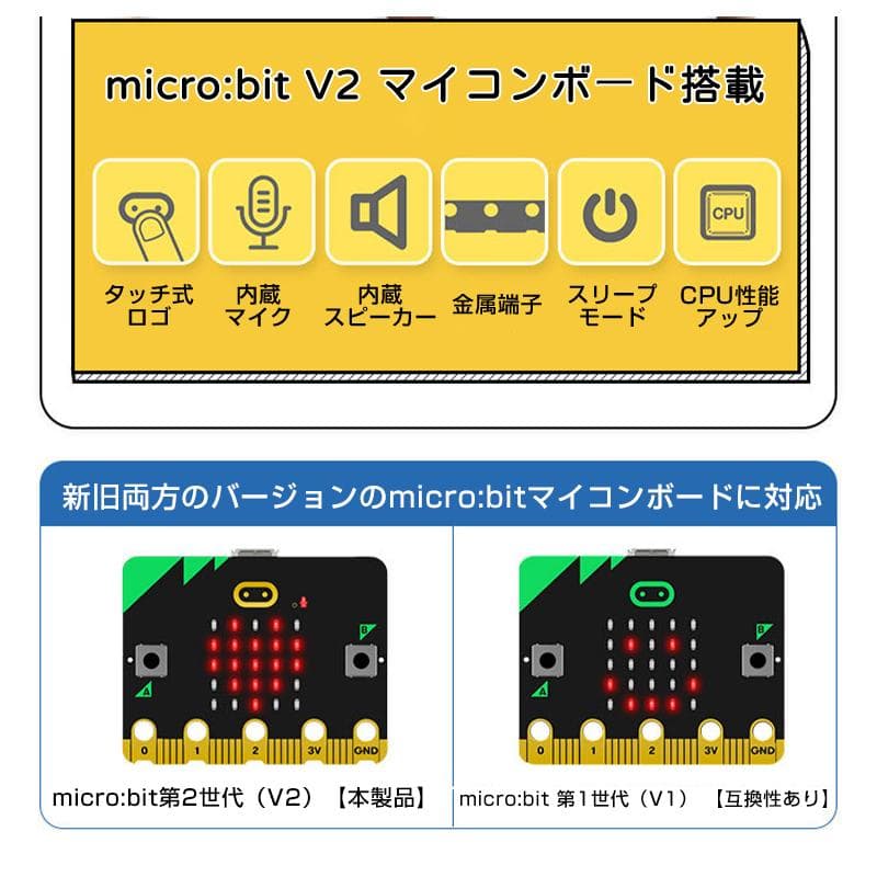 micro:bit マイクロビット v2.2 最新版 純正品 簡単プログラミング