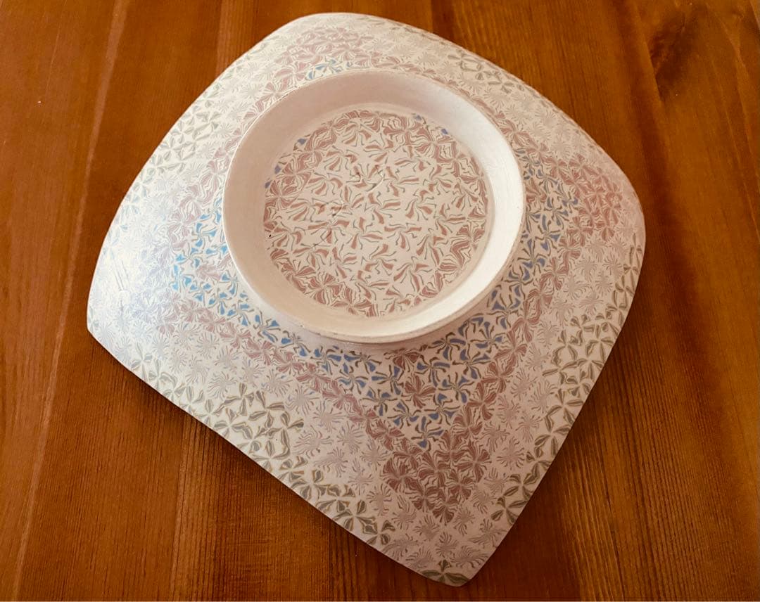 長江哲男　高台皿　　民藝