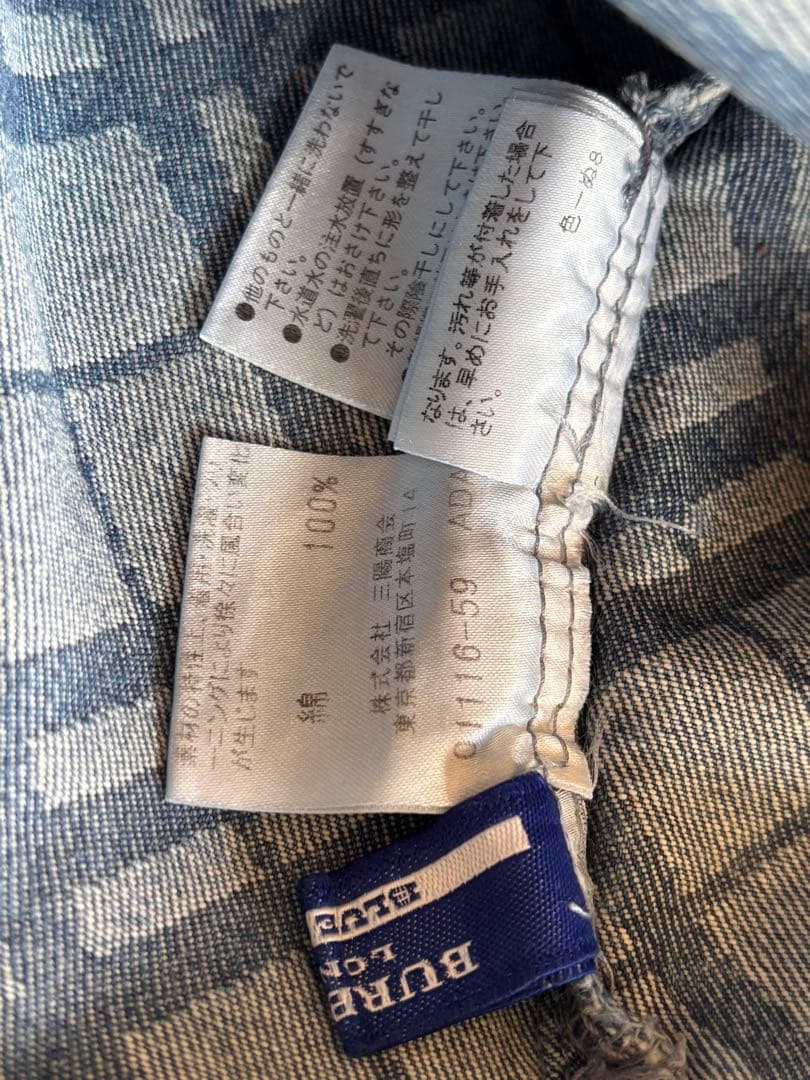 【希少】バーバリーブルーレーベル　デニムノバチェック　ノースリーブワンピース38