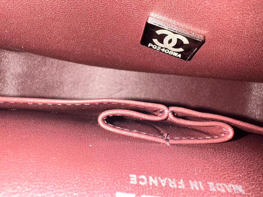 即日発送 ~ブラック キルティング ショルダーバッグ CF 23*14.5*6