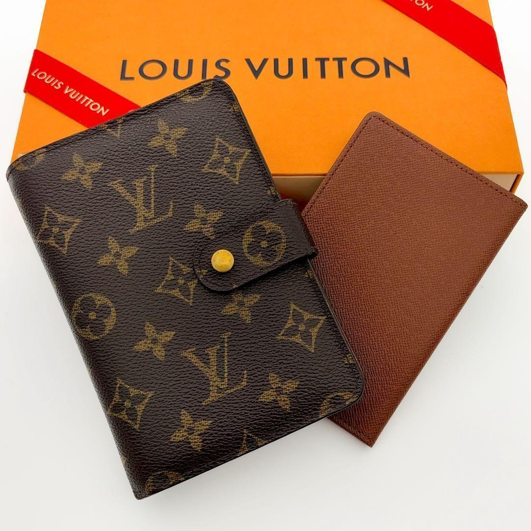 パスケース付★ルイヴィトン モノグラム ポルト パピエ ジップ 二つ折り財布