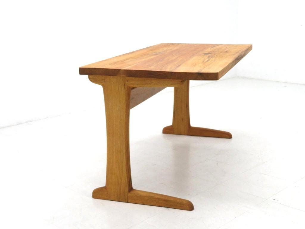 展示品　チェスナット材　無垢材　オイル仕上げ　デスク　書斎机　勉強机　北欧　高級