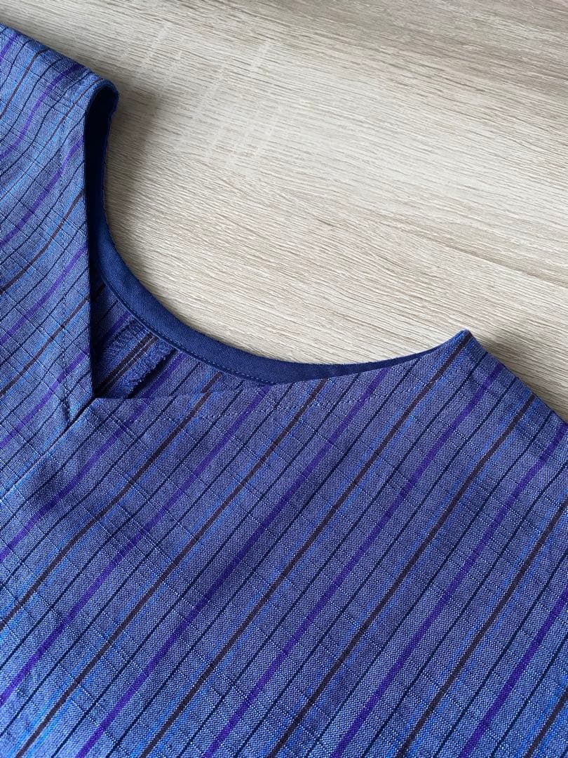 会津木綿　みかんさん専用　ブラウス　ハンドメイドNo.149