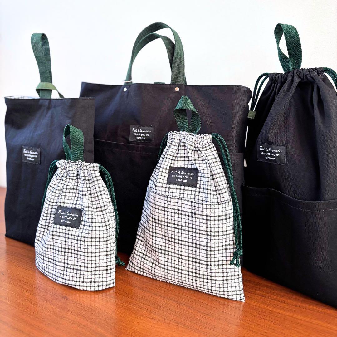 男の子　差し色グリーンがカッコいい！基本の入園入学5点セット